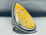 Native American One Of The Craziest Honeybee Jasper Sterling Silver Massive Ring-Nativo Arts