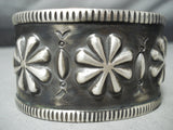 Fabulous Navajo Wide Sterling Silver Bracelet Native American-Nativo Arts