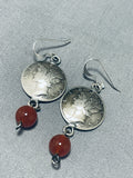 Exceptional Vintage Native American Navajo Mercury Dime Sterling Silver Earrings-Nativo Arts