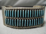 Rare Ellie Yazzievintage Native American Navajo Neelde Turquoise Sterling Silver Bracelet-Nativo Arts