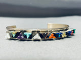 Important Vintage Native American Zuni Lloyd Tsalabutie Turquoise Sterling Silver Bracelet-Nativo Arts