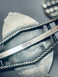 Wally Yazzie Jr Vintage Native American Navajo Royston Turquoise Sterling Silver Bracelet-Nativo Arts