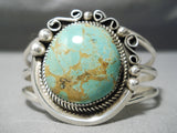 Huge Leslie Nez Vintage Native American Navajo Royston Turquoise Sterling Silver Bracelet-Nativo Arts