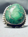 One Of The Best Ever Vintage Native American Navajo Damale Turquoise Sterling Silver Ring-Nativo Arts