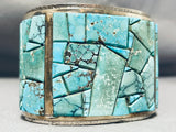 One Of The Best Ever Native American Navajo Turquoise Mosaic Sterling Silver Bracelet-Nativo Arts