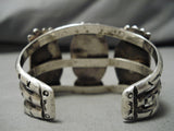 One Of Best Vintage Native American Navajo Easter Blue Turquoise Sterling Silver Bracelet Old-Nativo Arts