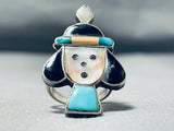 Marvelous Vintage Native American Zuni Turquoise Sterling Silver Ring-Nativo Arts