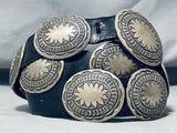 Noteworthy 300 Gram Vintage Native American Navajo Sterling Silver Concho Belt-Nativo Arts