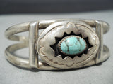 Mesmerizing Vintage Native American Navajo Royston Turquoise Sterling Silver Bracelet Old-Nativo Arts