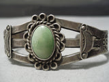 Earlier Vintage Native American Navajo Cerrillos Turquoise Sterling Silver Bracelet Old-Nativo Arts