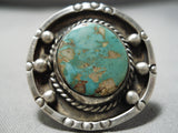 Marvelous Vintage Native American Navajo Royston Turquoise Sterling Silver Ring Old-Nativo Arts