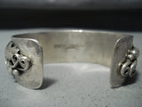 Mort Johnson Signed Navajo Native American Sterling Silver Bracelet-Nativo Arts