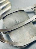 One Of The Best Vintage Native American Navajo Fools Gold Matrix Sterling Silver Bracelet-Nativo Arts