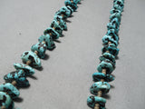 Chunky Vintage Navajo Turquoise Nugget Native American Heishi Necklace Old-Nativo Arts