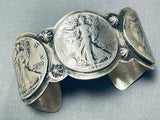 Tremendous San Felipe Signed Sterling Silver Coins Bracelet-Nativo Arts