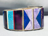 One Of The Most Unique Ever Vintage Native American Navajo Sugulite Sterling Silver Bracelet-Nativo Arts