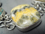 Fascinating San Felipe Bumble Bee Jasper Sterling Silver Link Bracelet-Nativo Arts