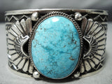 One Of The Best Native American Navajo Sunny Reeves Turquoise Sterling Silver Bracelet-Nativo Arts