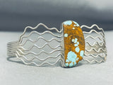 Hypnotic Native American Navajo 8 Turquoise Sterling Silver Waves Bracelet-Nativo Arts