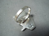 Important Zuni Mother Of Pearl Sterling Silver Ring Native American-Nativo Arts