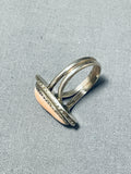 Pinkish Orange Vintage Native American Navajo Sterling Silver Ring-Nativo Arts