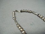 Amazing Vintage Native American Navajo Turquoise Sterling Silver Necklace Old-Nativo Arts