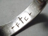 Thck Hvy Vintage Santo Domingo Royston Turquoise Native American Navajo Sterling Silver Bracelet-Nativo Arts