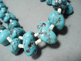 Stunning Vintage Native American Navajo Old Kingman Turquoise Necklace-Nativo Arts