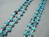 Stunning Vintage Native American Navajo Old Kingman Turquoise Necklace-Nativo Arts
