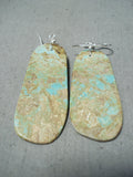 Native American Marvelous Santo Domingo Royston Turquoise Sterling Silver Earrings-Nativo Arts