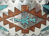Very Important Vintage Native American Navajo Thomas Singer Turquoise Sterling Silver Bracelet-Nativo Arts