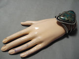 Heavy Huge Vintage Native American Navajo Royston Turquoise Sterling Silver Bracelet Old-Nativo Arts