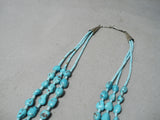 Incredible Vintage Native American Navajo Turquoise Sterling Silver Necklace-Nativo Arts