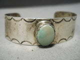 Stunning Vintage Native American Navajo Royston Turquoise Sterling Silver Bracelet Old-Nativo Arts