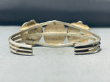 Triple Chunk Vintage Native American Navajo Sterling Silver Leaf Bracelet-Nativo Arts