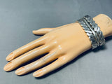 Craziest Rope Vintage Native American Navajo Heavy Handmade Sterling Silver Bracelet-Nativo Arts