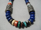 One Of The Best Vintage Native American Navajo Thomas Singer Turquoise Sterling Silver Necklace-Nativo Arts