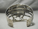 Monstrous Vintage Native American Navajo Frog Lapis Sterling Silver Bracelet-Nativo Arts
