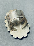 Fabulous Vintage Native American Navajo Kingman Turquoise Sterling Silver Ring-Nativo Arts