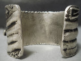 Statement Vintage Native American Navajo Damale Turquoise Heavy Sterling Silver Bracelet-Nativo Arts
