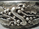 Very Important Early Vintage Native American Navajo Thoms Singer Sterling Silver Bracelet Old-Nativo Arts