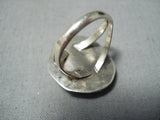 Amazing Vintage Native American Navajo Turquoise Sterling Silver Ring Old-Nativo Arts