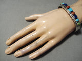 Important Raymond Bennett Vintage Native American Navajo Turquoise Sterling Silver Bracelet-Nativo Arts