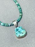 Viv Barbone Vintage Native American Navajo Royston Turquoise Sterling Silver Necklace-Nativo Arts