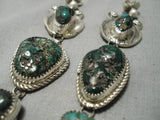 Museum Quality Vintage Native American Navajo Rare Turquoise Sterling Silver Earrings-Nativo Arts
