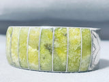 Native American The Best Vintage Santo Domingo Serpentine Sterling Silver Inlay Bracelet-Nativo Arts