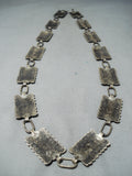 Detailed Vintage Native American Navajo Sterling Silver Intricate Concho Belt Old-Nativo Arts