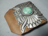 Tremendous Vintage Native American Navajo Royston Turquoise Sterling Silver Bowguard-Nativo Arts
