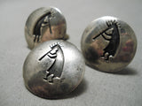 Inctricate And Old Vintage Native American Navajo Sterling Silver Cufflinks Pin-Nativo Arts