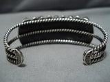 Museum Quality!! Vintage Native American Navajo Crow Springs Turquoise Sterling Silver Bracelet-Nativo Arts